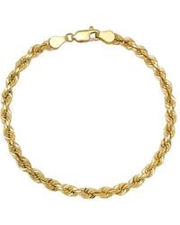 Kylie Harper - Thick 14K 4.5Mm Diamond-Cut Rope Chain Bracelet - Lyst