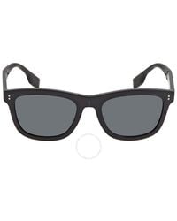 Burberry - Miller Polarized Dark Grey Square Sunglasses Be4341 3001t8 55 - Lyst