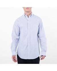 Bally - Striped Long-Sleeved Cotton Shirt, Brand Size 48 Us - Lyst