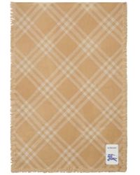 Burberry - Wide Check Pattern Wool Silk Scarf - Lyst