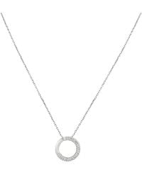 Swarovski - Dextera Pendant Round Rhodium Shiny Crystal - Lyst