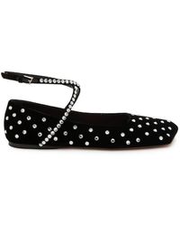 AMINA MUADDI - Ane Crystal Embellished Ballerina Flats - Lyst