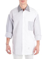 Thom Browne - Funmix Oversized Long Sleeve Shirt, Brand Size 3 - Lyst