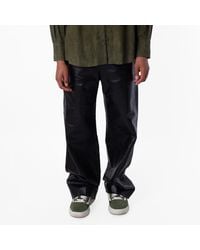 Bally - Wide Leg Soft Leather Trousers, Brand Size 50 (Waist Size 34" - Lyst