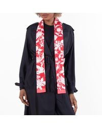 Ferragamo - Dragon Print Narrow Strap Silk Headband - Lyst