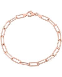 Amour - 5Mm Diamond Cut Paperclip Chain Bracelet - Lyst