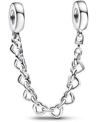 PANDORA - Ladies Linked Hearts Safety Chain - Lyst