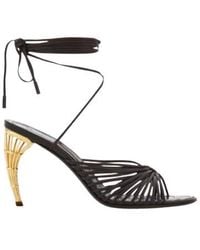Ferragamo - Cage Heel Spaghetti Strap Sandals - Lyst