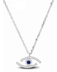 Kylie Harper - Sterling Abstract Cz Evil Eye Pendant - Lyst
