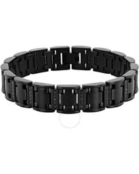 Robert Alton - 1/2 Ctw Stainless Steel Link Bracelet With Diamonds - Lyst