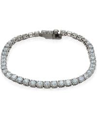 Swarovski - Ruthenium Plated Matrix Tennis Bracelet - Lyst