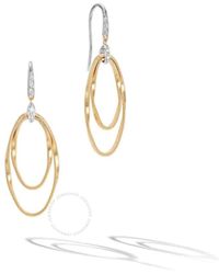 Marco Bicego - Marrakech Onde Collection 18k Yellow Gold And Diamond Double Concentric Hook Earring - Lyst