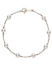 Mikimoto - Akoya Cultured Pearl Station Bracelet Pd129Z - Lyst