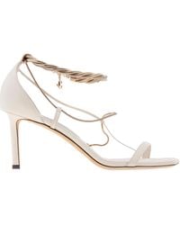 Jimmy Choo - Oriana 75 Chains Nappa Sandals, Brand Size 39.5 Us - Lyst