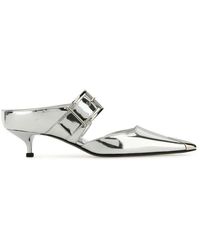 McQueen - Punk 40Mm Mirrored Mules, Brand Size 37 Us - Lyst