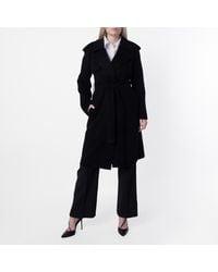 Burberry - Cashmere Wrap Belted Trench Coat, Brand Size 6 Us - Lyst