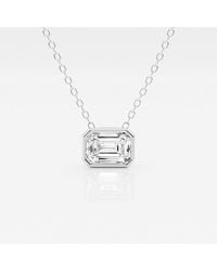 Brilliant Diamond - 14Kt 1.00 Carat Lab Grown Diamond Pendant Necklace For - Lyst