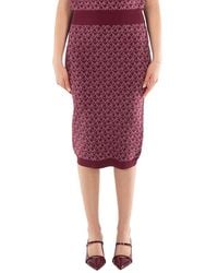 Michael Kors - Logo Jacquard High-Waisted Skirt - Lyst