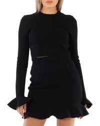 JW Anderson - Cropped Ruffled Cuff Top - Lyst