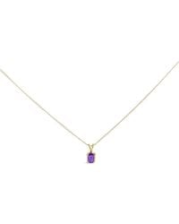 Haus of Brilliance - 14K 6X4Mm Oval Shaped Amethyst Solitaire Pendant Necklace - Lyst