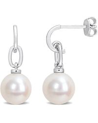 Amour - 9-9.5Mm Freshwater Cultured Pearl Drop Earrings - Lyst