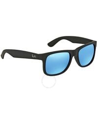 Ray-Ban - Ray-ban Justin Color Mix Blue Mirror Lens Sunglasses Rb4165 622/55 - Lyst