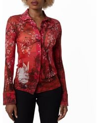 Ferragamo - Year Of The Rabbit Silk Chiffon Shirt - Lyst