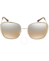 Michael Kors - Amsterdam Silver Khaki Flash Butterfly Sunglasses Mk1090 10148z 59 - Lyst