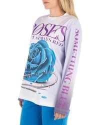 Burberry - Rose Print Long Sleeve T-Shirt - Lyst