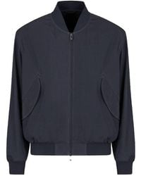 Emporio Armani - Viscose-Nylon Blouson Jacket, Brand Size 50 Us - Lyst