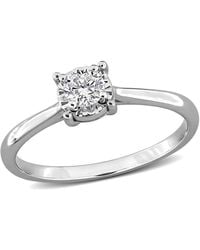 Created Forever - 1/4Ct Tw Lab Grown Diamond Enagement Ring - Lyst