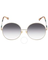 Chloé - Blue Round Sunglasses - Lyst