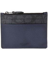 COACH - Signature Canvas Blocking Card Case - Lyst