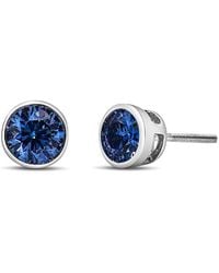 Haus of Brilliance - 14K 1.0 Cttw Lab-Grown Diamond Screw-Back Classic Bezel Solitaire Stud Earrings Color, Vs2-Si1 Clarity) - Lyst