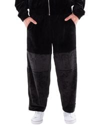 Gcds - Logo Embroidered Velvet Pants - Lyst