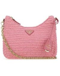 Prada - Raffia Re-Edition 2005 Shoulder Bag F0442 Vi-Vitello Borse A Mano - Lyst