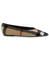 Burberry - Madelina Archive Checked Ballerina Flats - Lyst