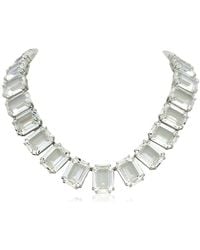 Swarovski - Millenia Necklace, Octagon Cut Crystals, Rhodium Plated - Lyst