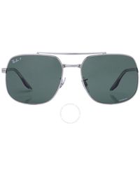 Ray-Ban - Dark Green Square Sunglasses Rb3699 003/p1 59 - Lyst