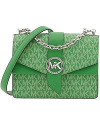 Michael Kors - Greenwich Small Logo And Leather Crossbody Bag - Lyst