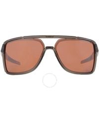 Oakley - Castel Prizm Tungsten Polarized Rectangular Sunglasses Oo9147 914704 63 - Lyst