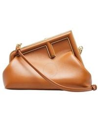 【関税&送料込】Fendi Fendi First Sma Karung Etrusco Fendi First Sma Karung Etrusco in Brown | Lyst