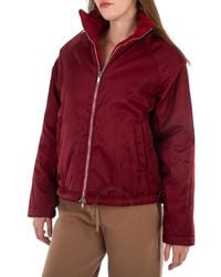 Burberry - Ladies Reversible Checked Fleece Bomber Jacket, Brand Size 4 (Us - Lyst