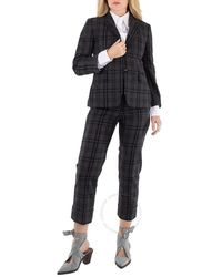 Thom Browne - Ladies Charcoal Checked Single-Breasted Blazer, Brand Size 40 (Us - Lyst