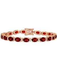 Amour - 19 5/8 Ct Tgw Garnet And Sapphire Tennis Bracelet - Lyst