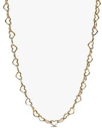 PANDORA - 14K-Plated Linked Hearts Collier Necklace - Lyst