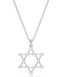 Swarovski - Rhodium Plated Star Insigne Pendant Necklace - Lyst