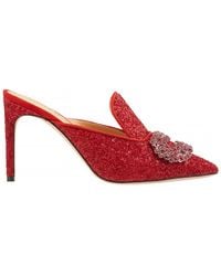 Giannico - Ladies Ruby Daphne Glittered High-Heel Mules, Brand Size 35 Us - Lyst