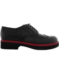Ferragamo - Perforated Detailing Derby Shoes - Lyst