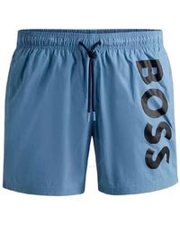 BOSS - Octopus Logo-Print Swim Shorts - Lyst